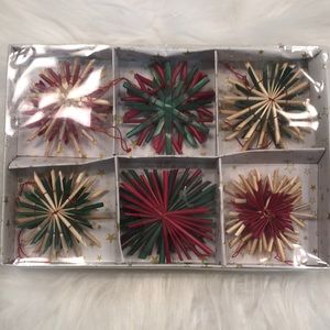 Brand New Christmas Holiday Handmade Straw Star Ornament Decoration